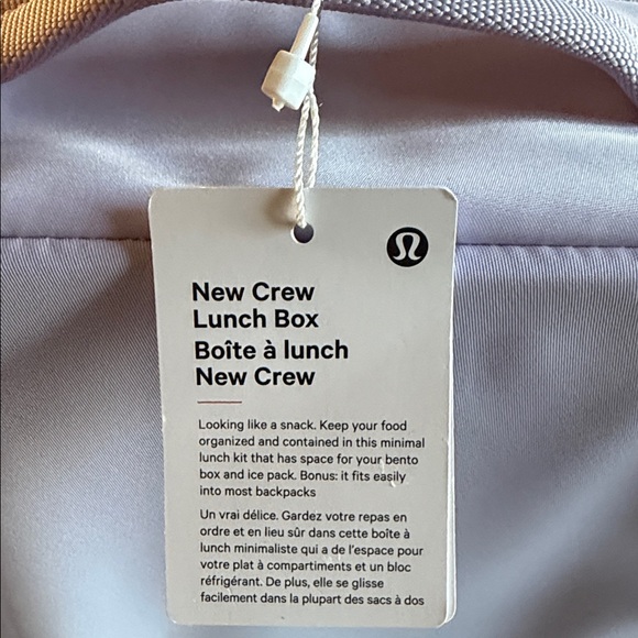 🆕 LULULEMON New Crew Lunch Box NWT Lavender Frost - Picture 14 of 16